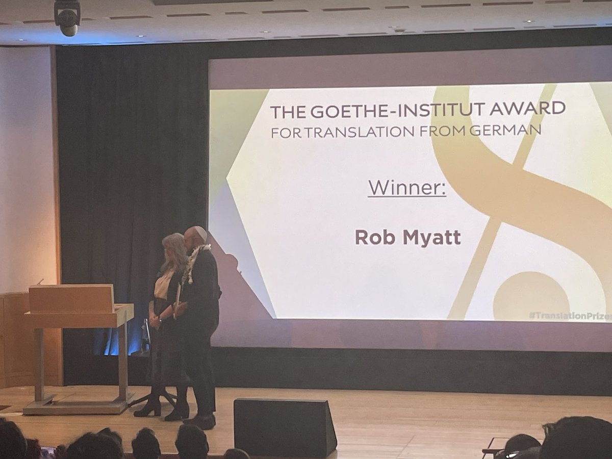 Congratulations to the winner, @robmyatt2. This year’s prize was awarded for translations of an extract from Behzad Karim Khani’s Hund, Wolf, Schakal.