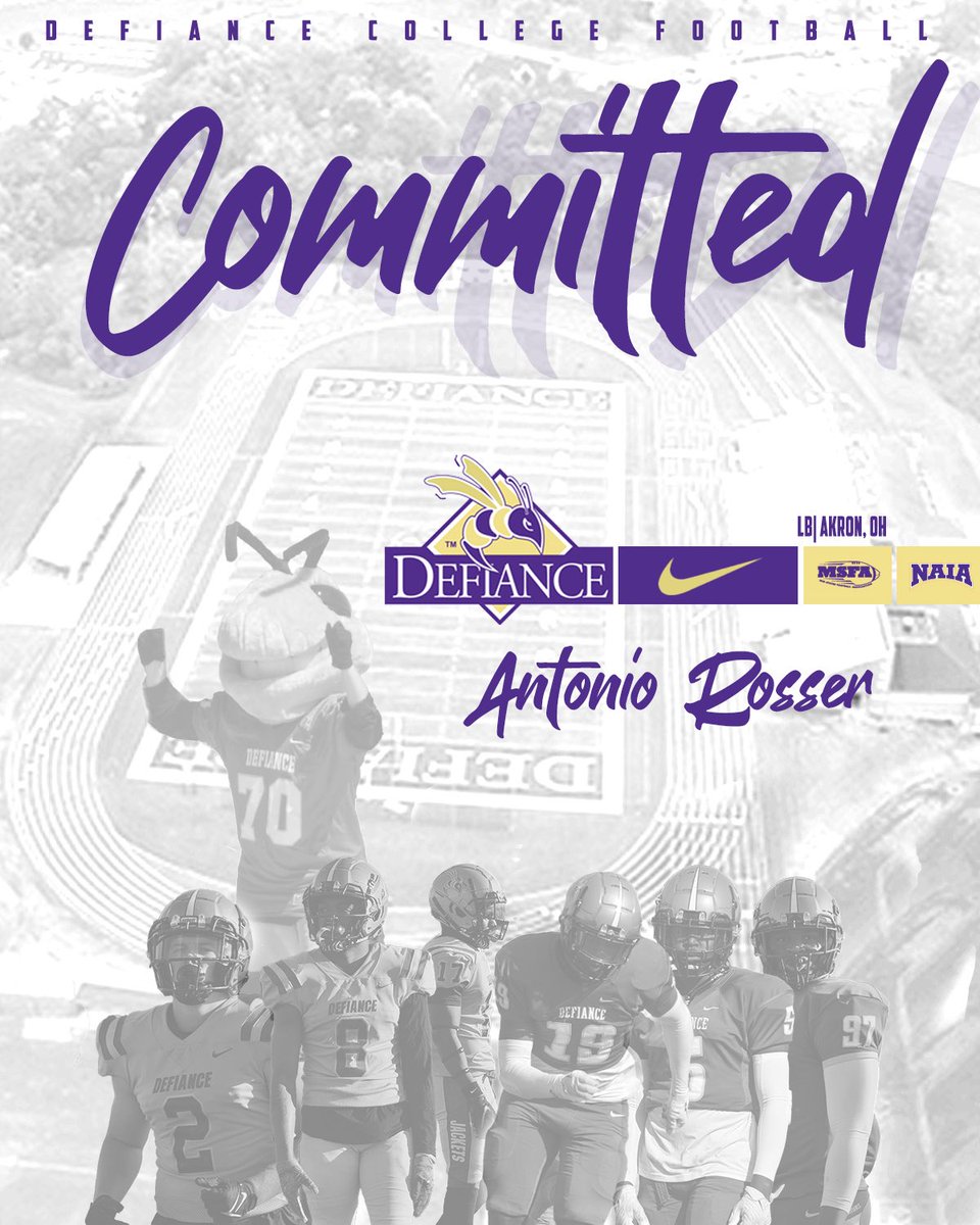 Thankful and Blessed to be able to continue to play football on the next level let’s get to work !!! <a href="/DefiCollegeFB/">Defiance College Football</a> 
<a href="/CoachSTreadwell/">Spencer Treadwell</a> <a href="/steadycoaching/">Coach Marques Hayes</a>