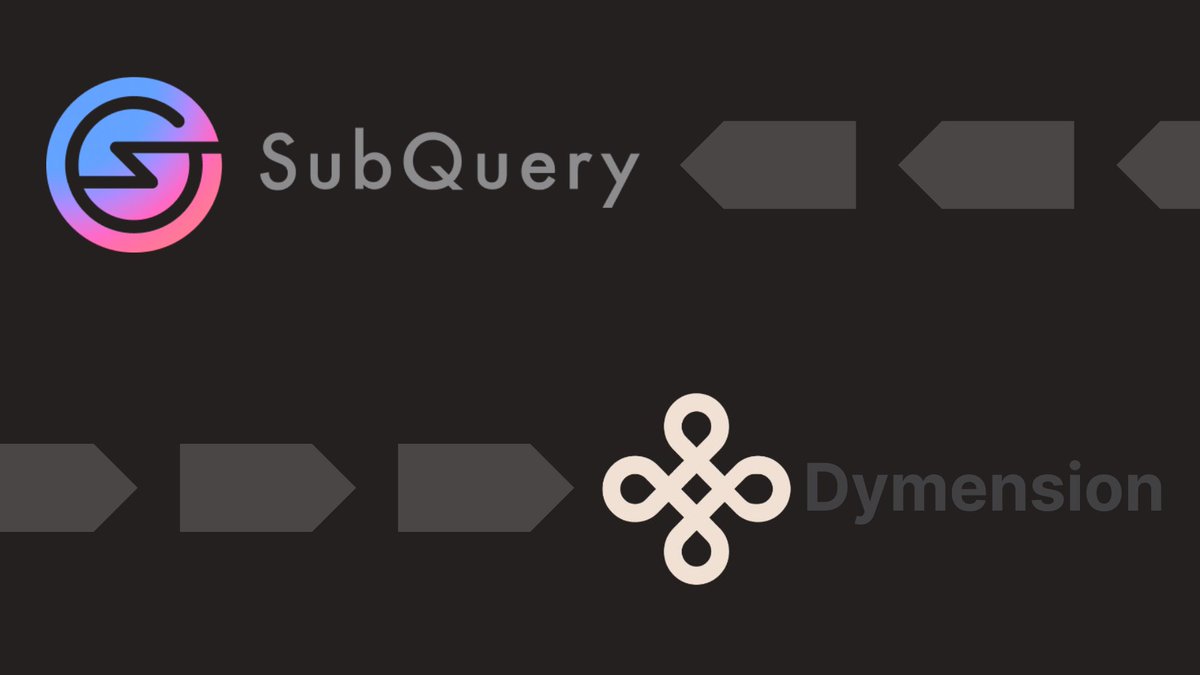 That's great news!
<a href="/SubQueryNetwork/">SubQuery</a> X <a href="/dymension/">Dymension</a> 💎