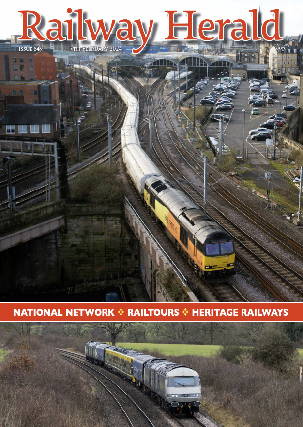 Issue 849 out now: Talks held over improving West Midlands to Manchester rail connectivity, LNER under fire for ticket change pilot and New Mid-Cornwall Metro services from May next year. PLUS! Turning the Clock Back: Carlisle in the 1950s/1960s railwayherald.com/magazine/previ…