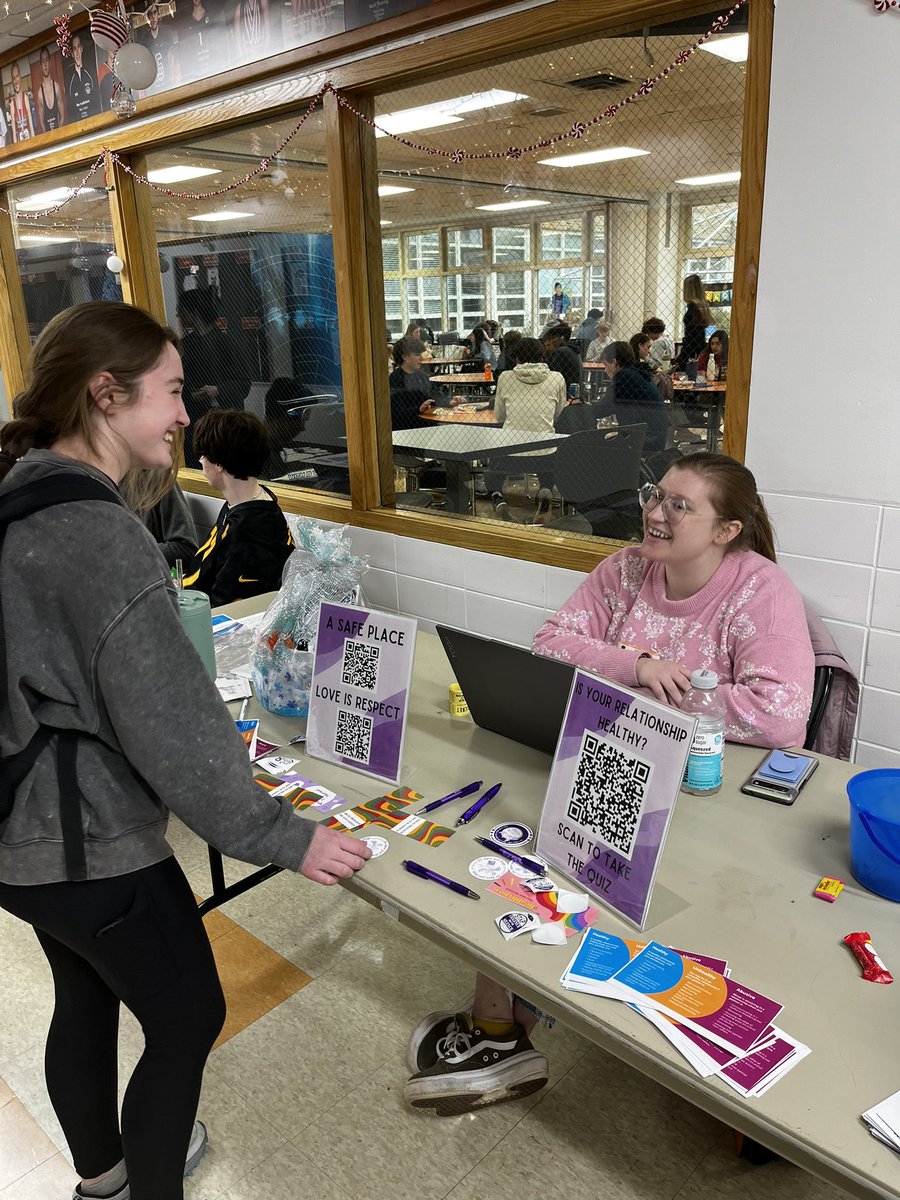 It’s National Teen Dating Violence Awareness Month. Thanks to A Safe Place for kicking off our February Wellness Wednesday lunch hour resource tables and engaging students about healthy vs. unhealthy dating relationships.