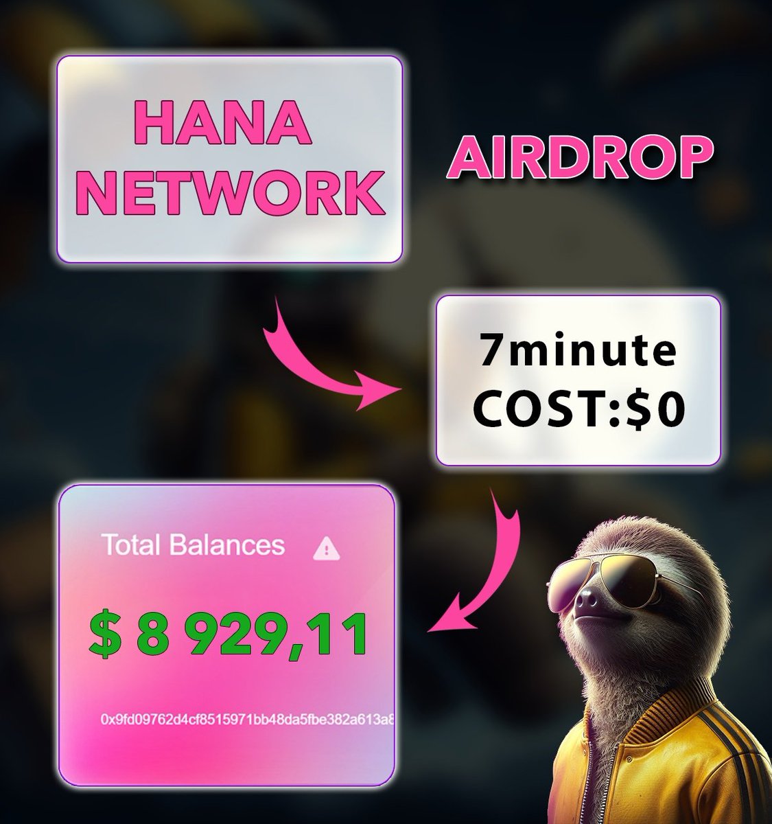 TonyResearch_'s tweet photo. 🚨 $HANA, backed by Binance Labs, has confirmed an Airdrop

The Mainnet is scheduled for Q2 2024

Cost: FREE

Follow these steps to claim your airdrop 👇🦥 https://t.co/WRkCShhI92