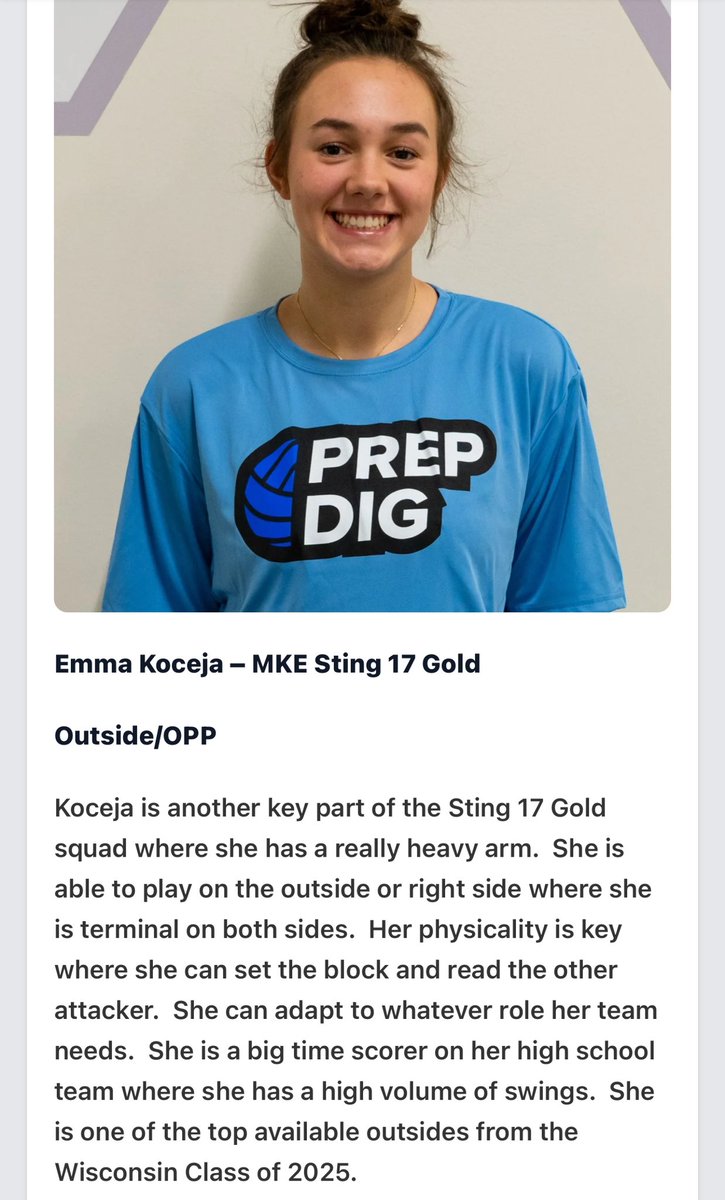 Milwaukee Sting 18 Gold-2025 (@mke_sting_gold) on Twitter photo Thank you <a href="/PrepDigChris/">Chris Fitzgerald</a> for mentioning our <a href="/nataliepowers32/">Natalie Powers</a> & <a href="/emma_koceja/">emma koceja</a>‼️They are phenomenal athletes and will be great additions to a college program ❣️ Thank you <a href="/PrepDigChris/">Chris Fitzgerald</a> for mentioning our <a href="/nataliepowers32/">Natalie Powers</a> & <a href="/emma_koceja/">emma koceja</a>‼️They are phenomenal athletes and will be great additions to a college program ❣️