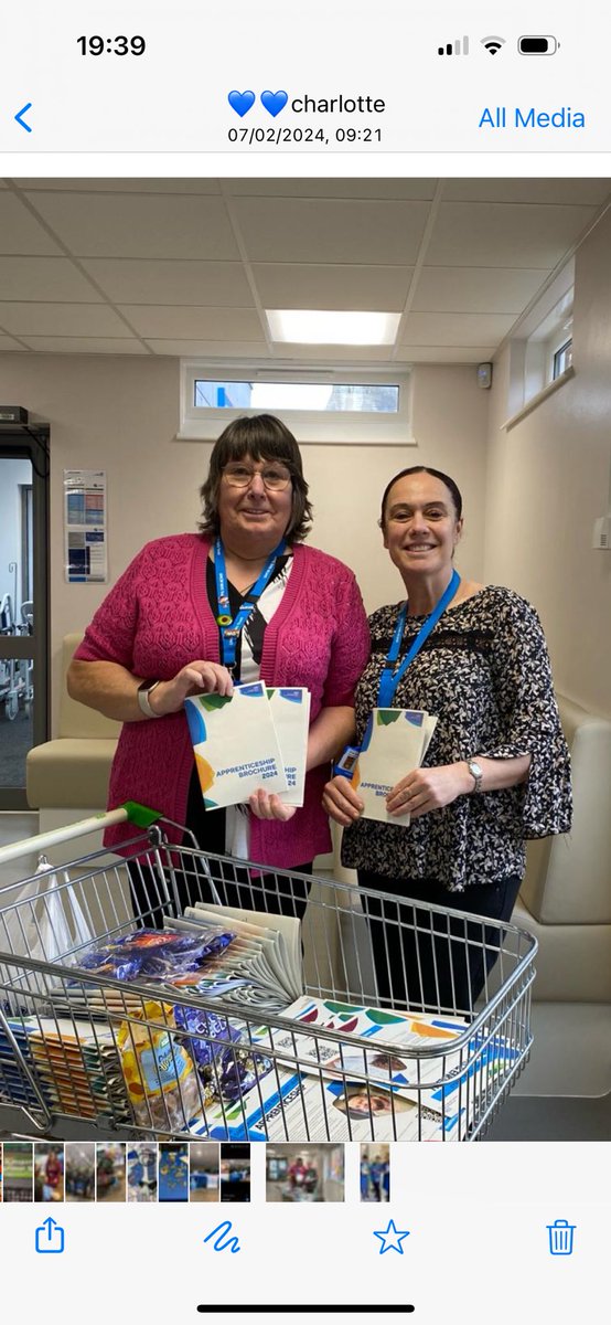 Charlotte and Barbara work in the Talent for Care Team at UHCW, it’s been a great day prompting National Apprenticeship week at Rugby St Cross Hospital #NAW2024