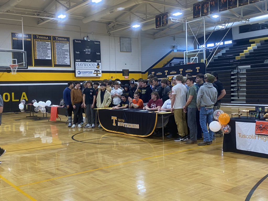Aarik Long - The Mountaineer (@aariklong) on Twitter photo Up on the hill today as four <a href="/THSMounties/">Tuscola High School</a> football players signed their letter of intent, including 3 D1 signings Up on the hill today as four <a href="/THSMounties/">Tuscola High School</a> football players signed their letter of intent, including 3 D1 signings