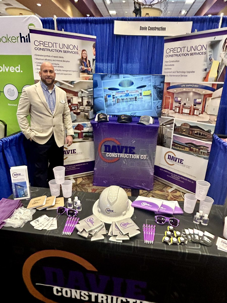 DavieConstNC's tweet photo. Please visit us at the Carolinas Credit Union League meeting in Charlotte today! We’ll help you plan a new building, renovation, or expansion! #CCUL #Charlotte #creditunionconstruction #buildmycreditunion #davieswag #daviedelivers https://t.co/ityuG1ClX1