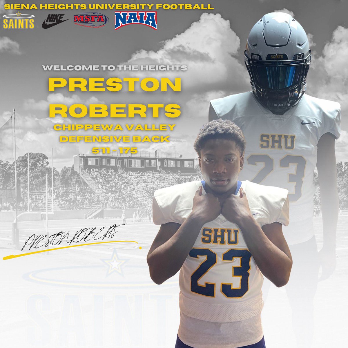 📝SIGNED It’s official @Presto543 is now a Saint! Welcome to the 517! #JoinTheHunt #ONE💙💛