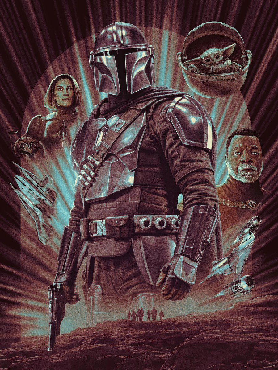 Carl Weathers was kind enough to share artwork I created during season 2 of #Mandalorian . Here’s something new to celebrate a legend. 
#CarlWeathers #StarWars
 <a href="/kateesackhoff/">Katee Sackhoff</a> #Grogu #greefkarga
