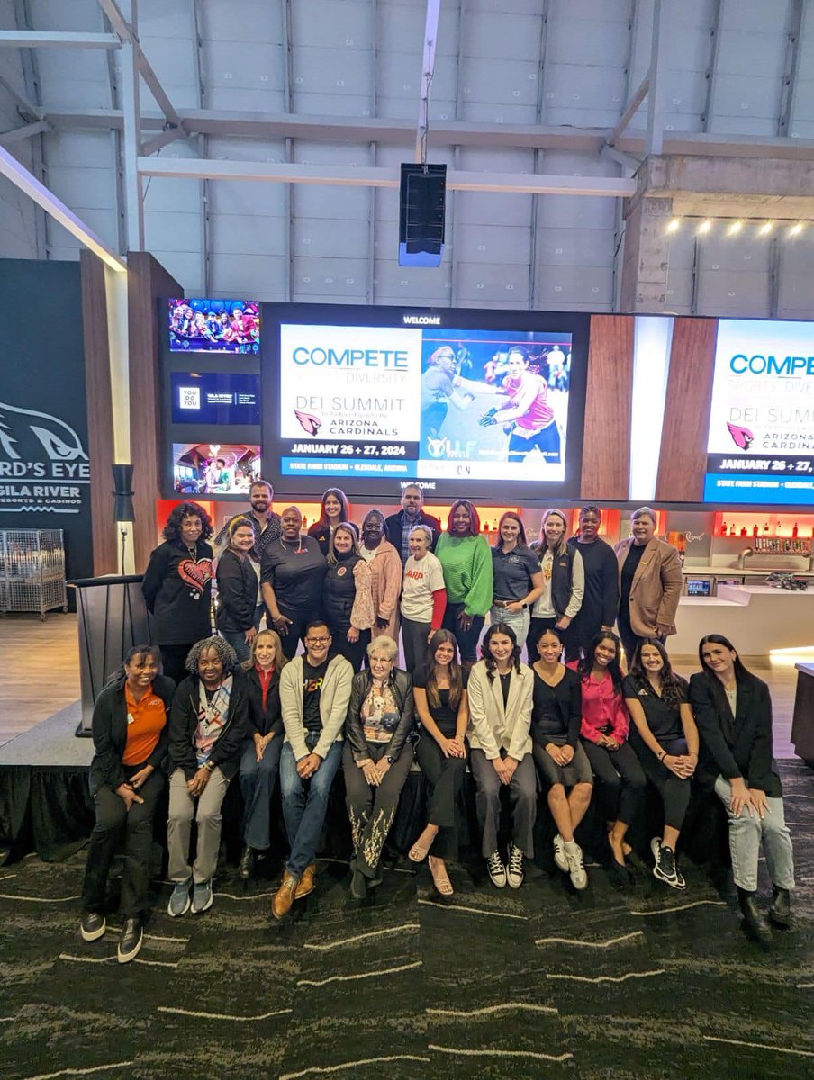 SunDevildgarner's tweet photo. ⁦@TheSunDevils⁩ ⁦⁦@SunDevilSoccer⁩ ⁦@SunDevil_OSAD⁩ ⁦@cwombo⁩ Happy National Girls &amp; Women in Sports Day! S/O ⁦@AZCardinals⁩ @competesports⁩ for hosting @Women Sports DEI conference! 👏🏽👏🏽👏🏽#DiversityMatters #WomenKickAss https://t.co/edVlPzve42