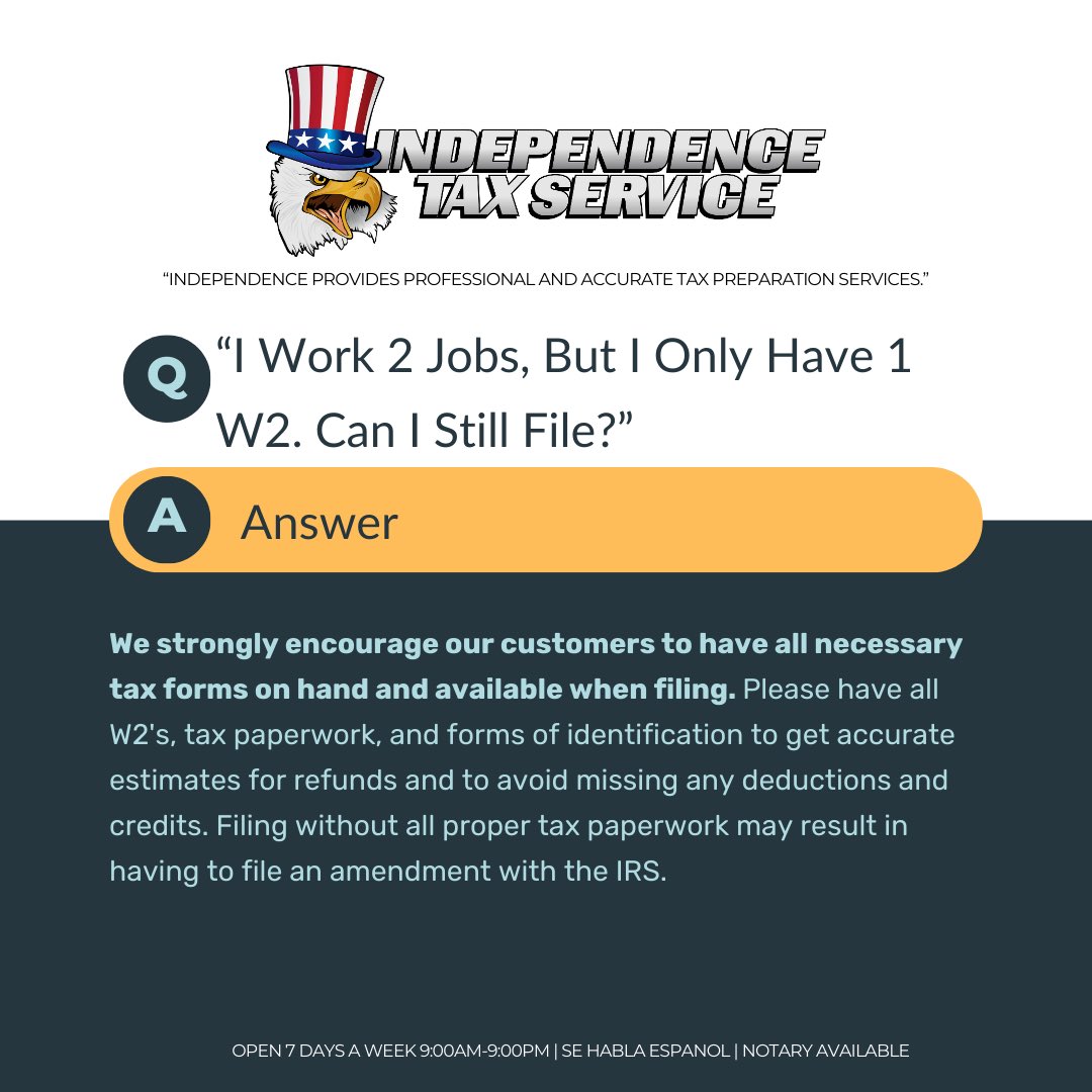 its_taxtime's tweet photo. ‼️ Let’s chat about a few of our frequently asked questions shall we? Need more information? Feel free to reach out and we’ll be happy to help 😊💸 ‼️ #taxseason #itstaxtime #phoenix #avondale #glendaleaz https://t.co/y4w4NLlm16