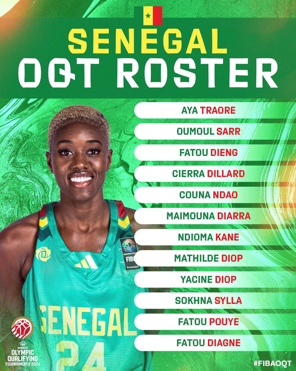 TOURNOI QUALIFICATIF AUX JEUX OLYMPIQUES ANVERS 2024 Team 🇸🇳 Go Gainde 🦁🇸🇳👌🏾 #FIBAOQT #Senegal #basketball