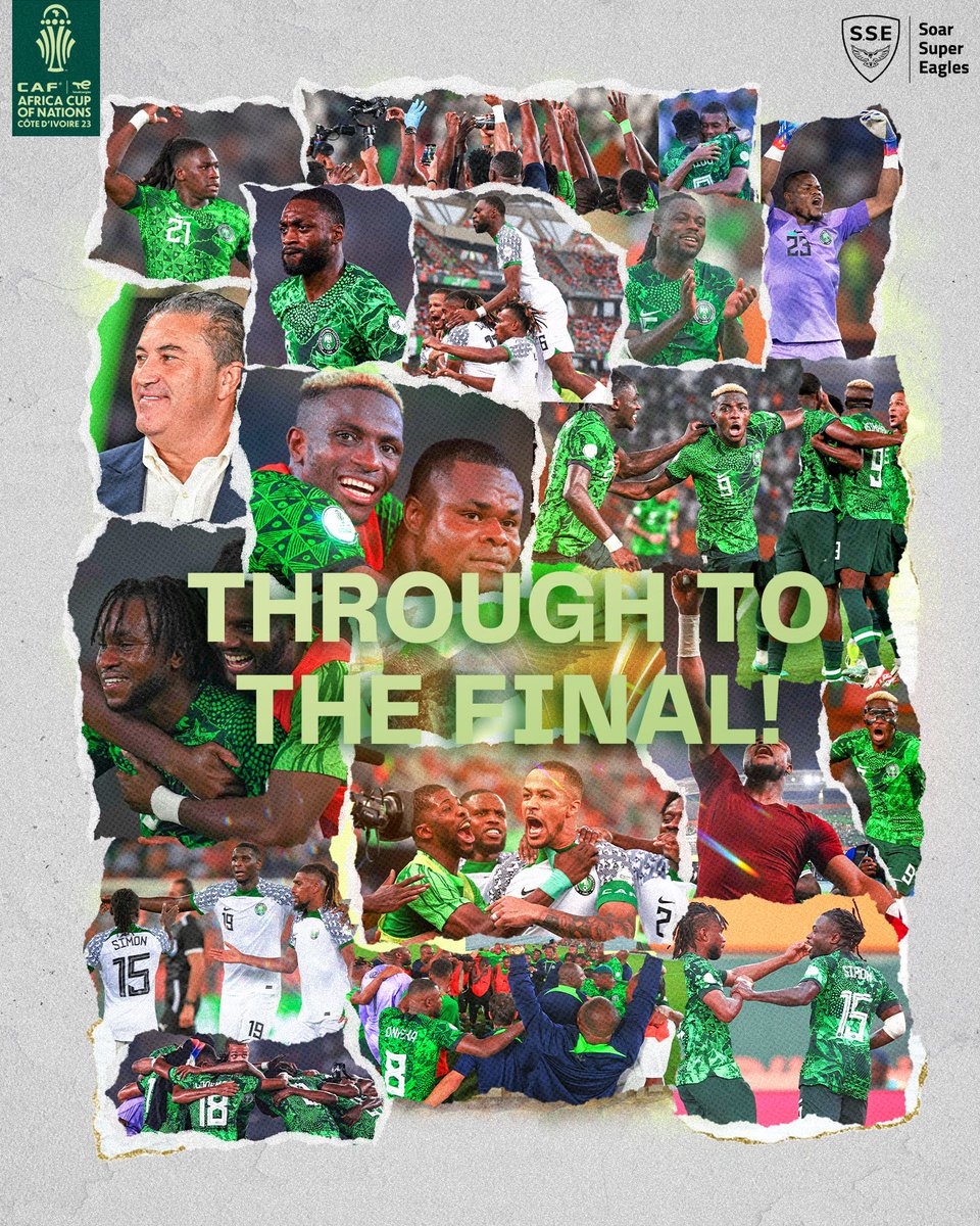 THE EAGLES ARE THROUGH TO THE FINAL!

#NGARSA | #AFCON2023