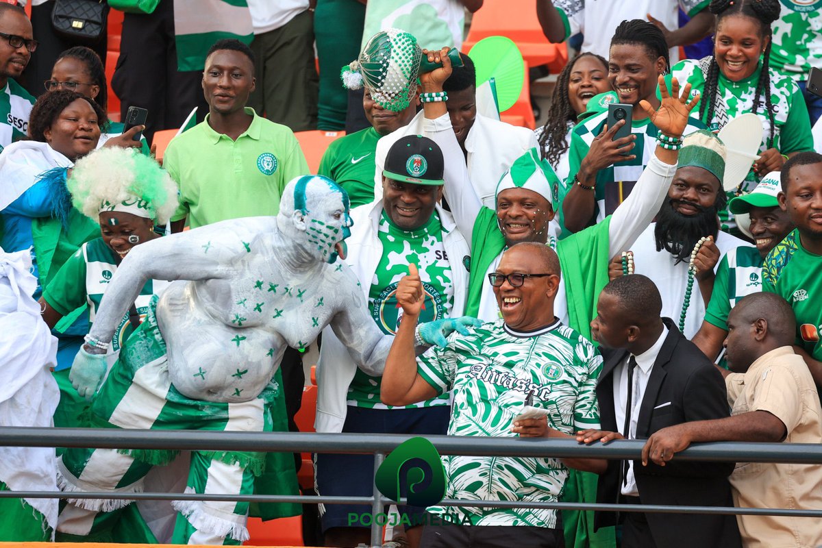 gabe_teee's tweet photo. The Grace Peter Obi left behind in the quarter-finals came through to cancel Shettima's bad luck and helped Nigeria qualify for the final. https://t.co/kmx2KUbYcR