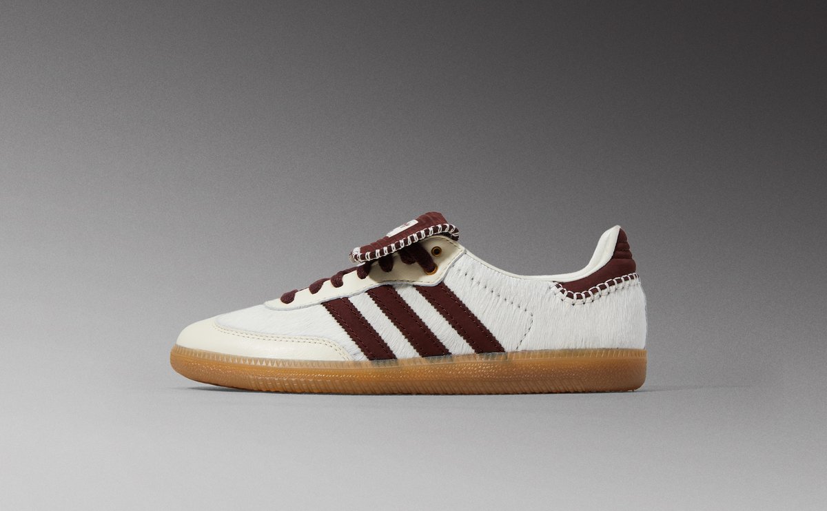 From the hands of English designer Grace Wales Bonner, the adidas Samba Pony  'Cream White' is crafted with luxurious mohair texture, premium leather and  Wales Bonner type on the fold-over tongue. Find
