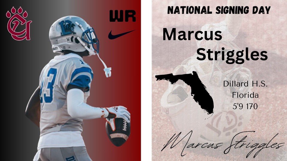 ConcordFootball's tweet photo. Please Welcome @MarcusStriggles a Route TECHNICIAN from the Sunshine State☀️ to the @ConcordFootball Family‼️#CUlture #FastPhysical #NSD24 https://t.co/fAMgyGtdHn