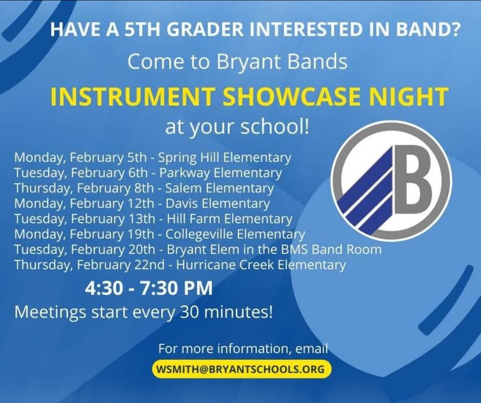 _PESLions's tweet photo. Call all Parkway 5th Graders!
If you missed instrument showcase night there are other dates you may attend. We are so excited about Parkways future band members! Go Lions! https://t.co/8iwkld0OqO