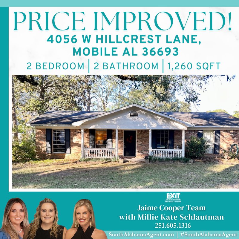 Price Improved $10k, now $240k!🤩
📲251.605.1316 #Realtor #SouthAlabamaAgent #EXITRealtyLyon  #BaldwinCounty #ListWithJaime #BuyWithJaime #BaldwinRealtors #EasternShoreSpecialist #JaimeCooperTeam #new #realestate #mobile #mobilealabama #mobilerealestate #priceimprovement