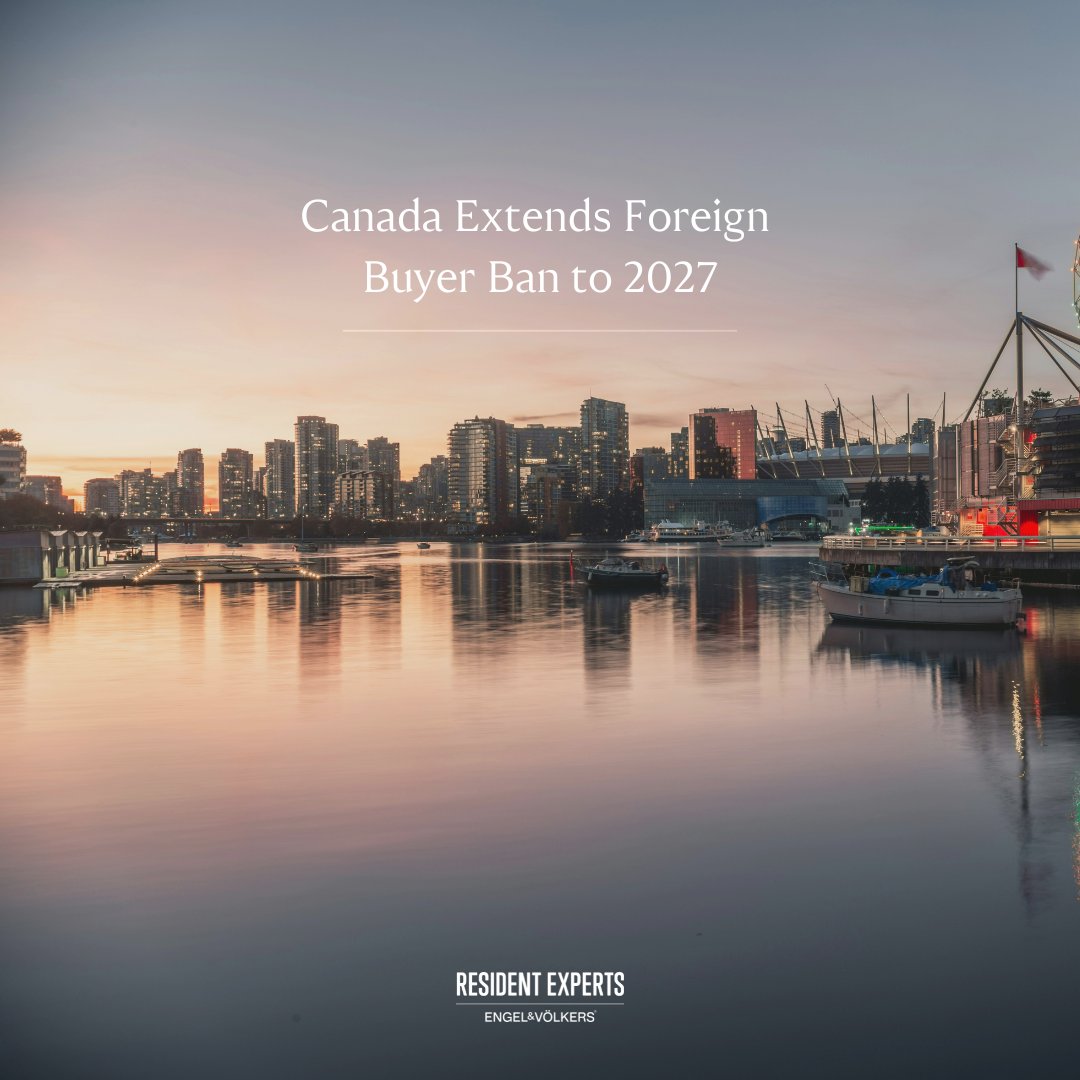 ResidentXperts's tweet image. 🇨🇦 Federal Gov extends ban on foreign buyers for Canadian homes to 2027. Aimed at tackling housing affordability, the ban prohibits non-residents from purchasing residential properties. Experts express concerns about its impact. #CanadianHousing #ForeignBuyerBan