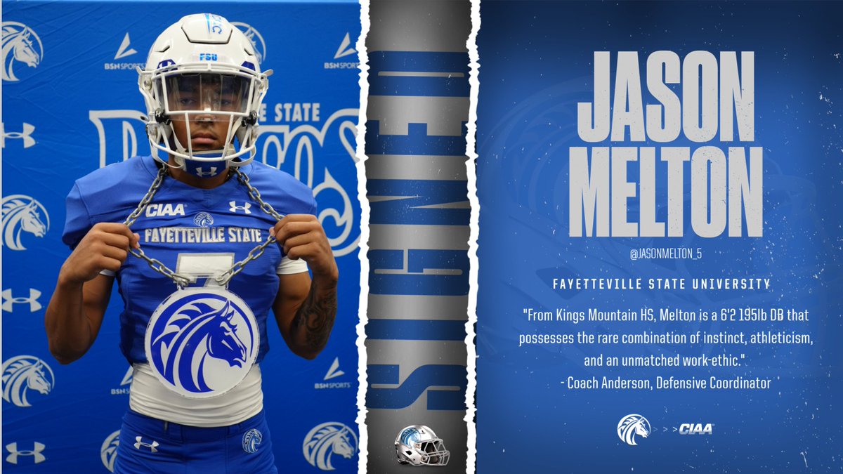 Fayetteville State Football (@fsubroncos_fb) on Twitter photo Bronco Nation! Please Welcome...
Jason Melton (<a href="/JasonMelton_5/">Jason Melton ll</a>)
To the Bronco Family!! π₯π₯
#AttitudeCheck | #BroncoPride | #NSD24 Bronco Nation! Please Welcome...
Jason Melton (<a href="/JasonMelton_5/">Jason Melton ll</a>)
To the Bronco Family!! π₯π₯
#AttitudeCheck | #BroncoPride | #NSD24