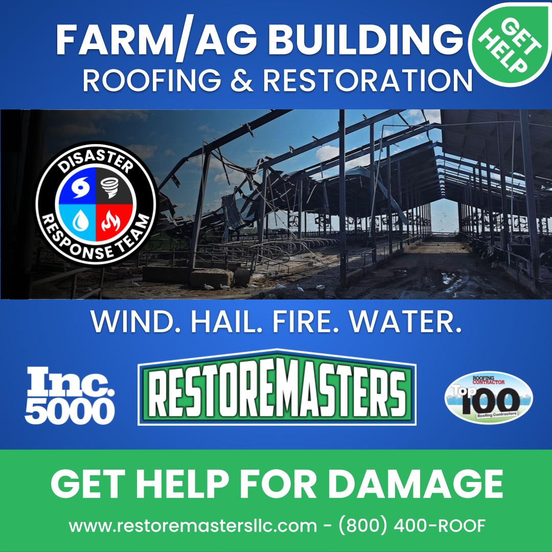 Restore_Masters's tweet photo. Disaster can strike at any time, but with #RestoreMasters by your side, your farm buildings will be restored to their former glory. Don't let a disaster keep you down - trust us for all your roofing and restoration needs. 

#farmroofing #emergencyroofing #roofrepair #roofing https://t.co/EuCDfVNIXk