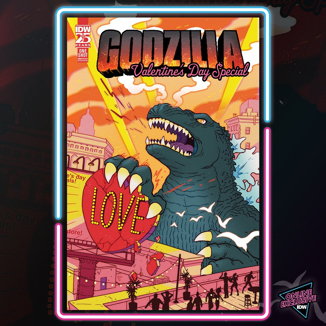 Sometimes love feels like a giant monster running through the city. ❤️
 
Grab a copy of the Online exclusive Godzilla: Valentine's Day Special here: ow.ly/x2X750Qw3CQ

#Godzilla #ValentinesDay #Valentinesgift #OnlineExclusive