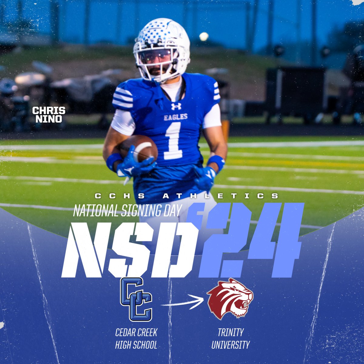 BastropISD's tweet photo. Congratulations to Cedar Creek High School Seniors, Rylee Justice, Robert Conrad, Chris Nino, and Mason Thomas on signing to their respected universities! 🦅🖊️

Wishing you all the best as you embark on this exciting new chapter! #NationalSigningDay2024 https://t.co/W3Qt5xR1XE