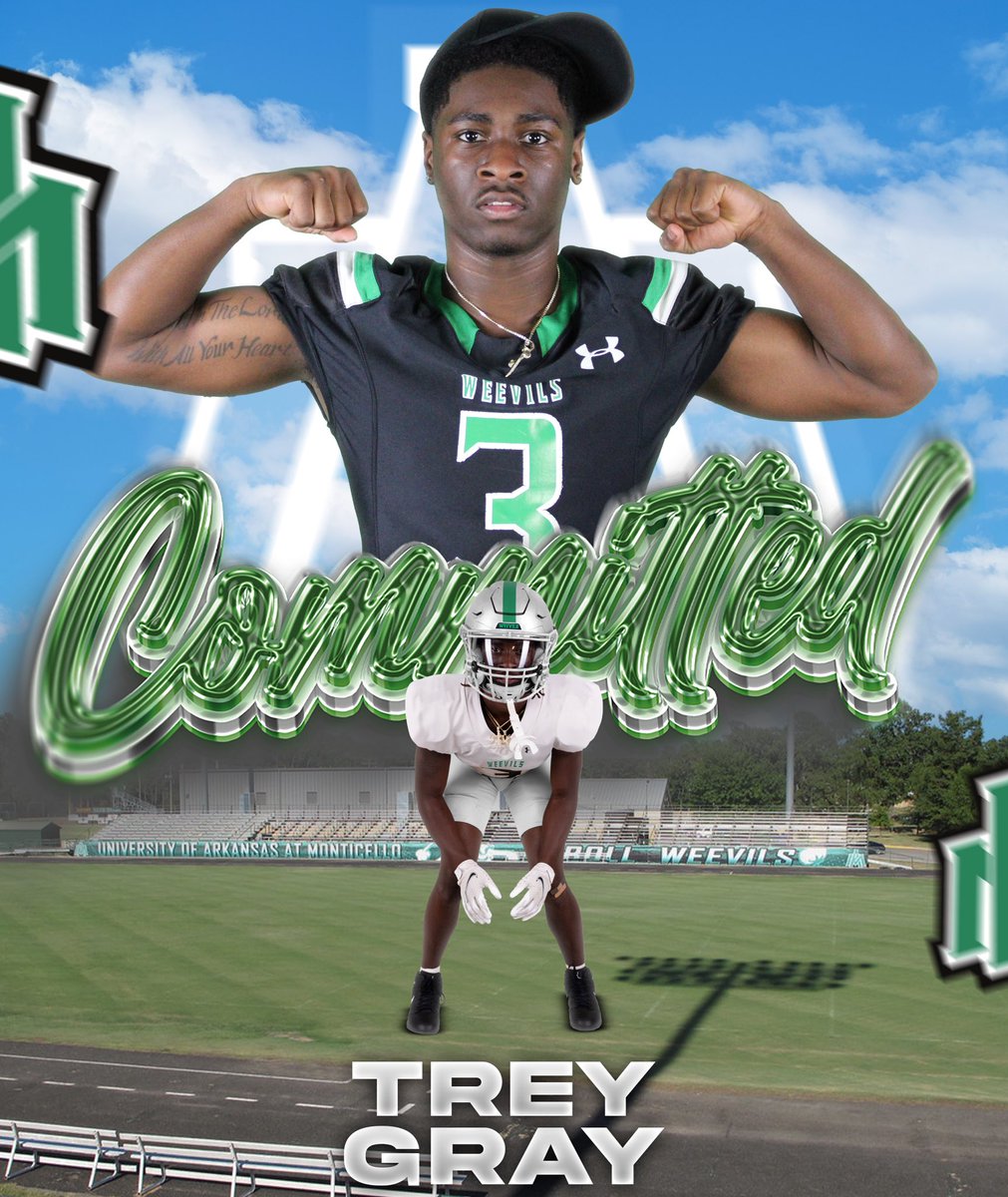 COMMITTED 💚 #EATEMUP <a href="/WeevilFootball/">UAM Football</a> <a href="/coachjweevils/">Hud Jackson</a> <a href="/CoachJHarbour/">Jalan Harbour</a>