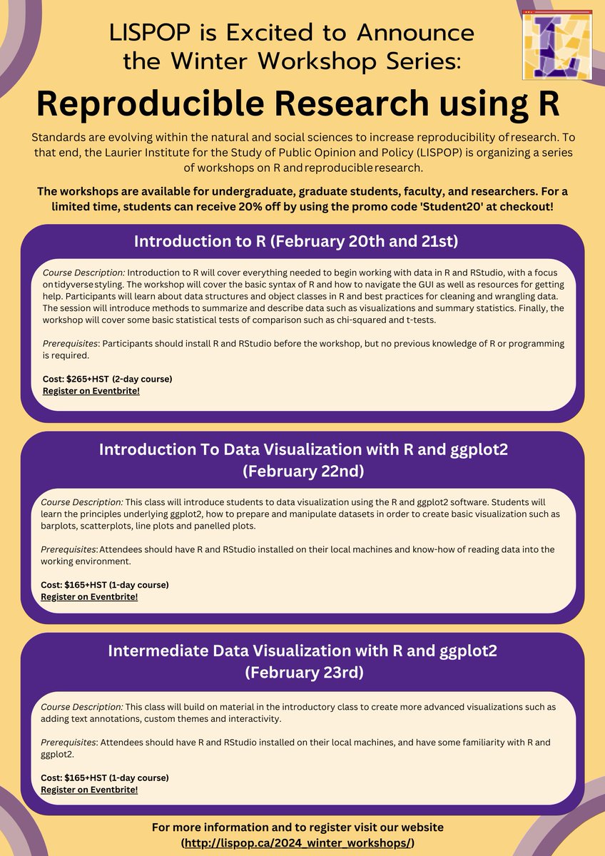 A reminder that <a href="/lispop/">LISPOP</a> is offering some great workshops in a couple of weeks on #R and #DataVisualization

lispop.ca/2024_winter_wo…