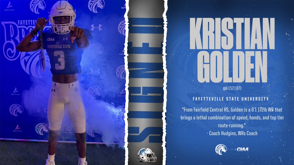 Fayetteville State Football (@fsubroncos_fb) on Twitter photo Bronco Nation! Please Welcome...
Kristian Golden (<a href="/Kj15211870/">Kristian βKjβ Golden</a>)
To the Bronco Family!! π₯π₯
#AttitudeCheck | #BroncoPride | #NSD24 Bronco Nation! Please Welcome...
Kristian Golden (<a href="/Kj15211870/">Kristian βKjβ Golden</a>)
To the Bronco Family!! π₯π₯
#AttitudeCheck | #BroncoPride | #NSD24