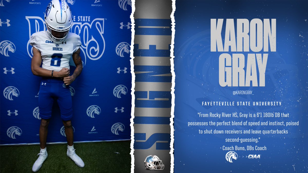 Fayetteville State Football (@fsubroncos_fb) on Twitter photo Bronco Nation! Please Welcome...
Karon Gray (<a href="/KaronGray_/">KaRon Gray</a>)
To the Bronco Family!! π₯π₯
#AttitudeCheck | #BroncoPride | #NSD24 Bronco Nation! Please Welcome...
Karon Gray (<a href="/KaronGray_/">KaRon Gray</a>)
To the Bronco Family!! π₯π₯
#AttitudeCheck | #BroncoPride | #NSD24