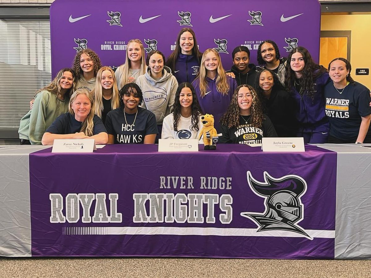 Such a great time celebrating with the Royal Fam today! Congrats to @jaylagreene13 @JP4United @nichols24_zaree on making your dream of playing ball at the next level a reality! Amazing young ladies! You will be missed! #NotDoneYet @rrhsknights @Biggamebobby @Andy_Villamarzo