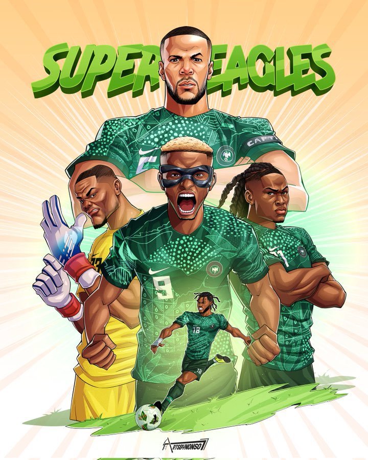 BarnabasChider2's tweet photo. Unpopular opinion: Super eagles of Nigeria is a better team than most premier League teams
Just give me Bayern already😤😤
#AFCON2023 
#Nwabali #SouthAfrica #tyla https://t.co/9SmaFnptfT