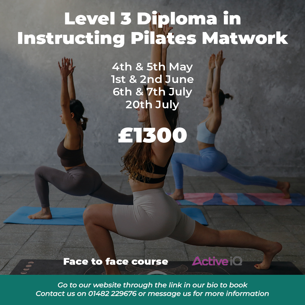 SportsabilityFE's tweet photo. If you're wanting to become a Pilates Instructor this year, our Level 3 Diploma in Instructing Pilates Matwork is perfect for you

Click the link in our bio to find out more information about the course 

#pilatescourse #pilatesinstructor https://t.co/RAsP7jR1W9