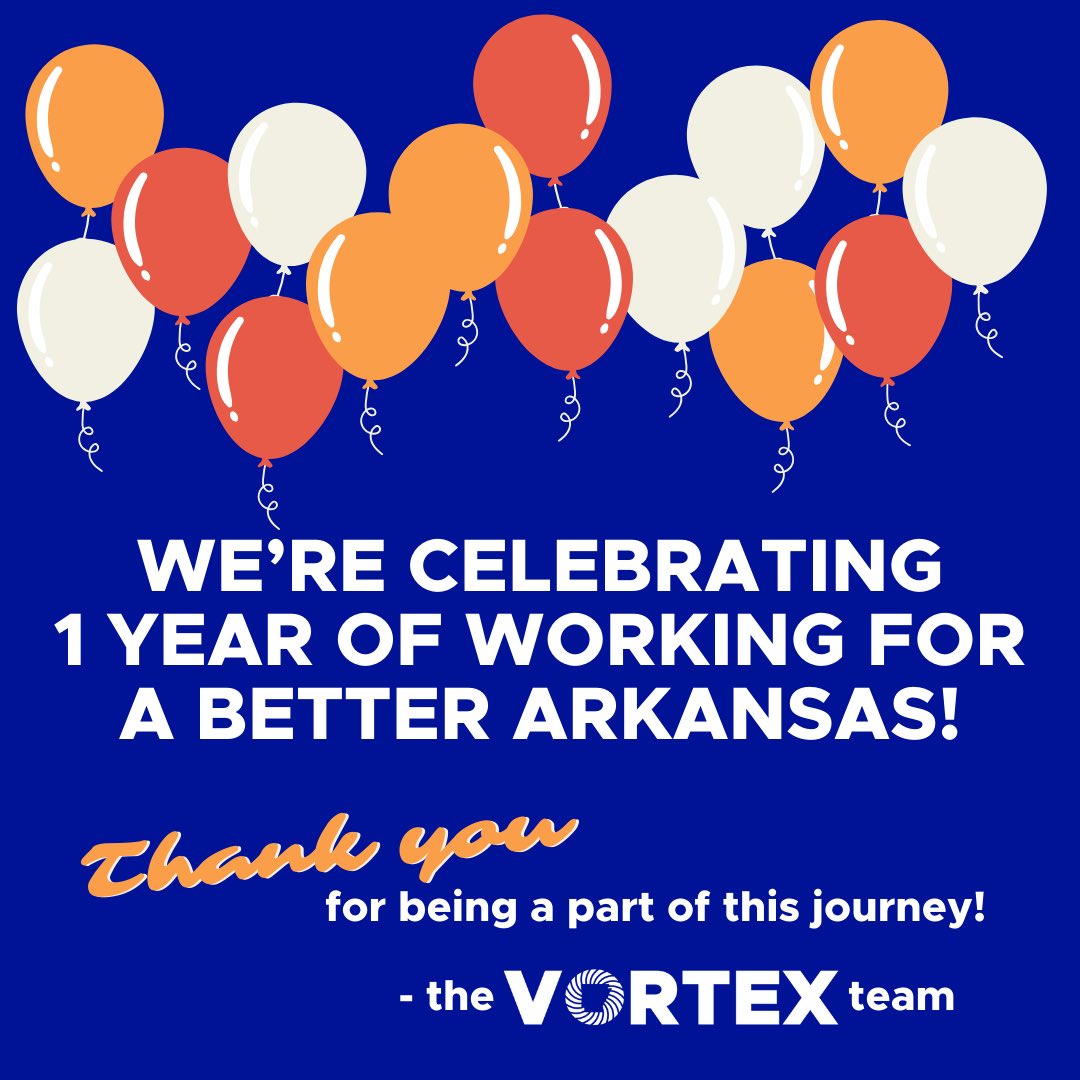 VortexArkansas's tweet photo. One year ago today, when Sarah Huckabee Sanders ended her response to the State of the Union Address, we hit send on our first email, announcing Vortex. https://t.co/VAHKMJAuU1
