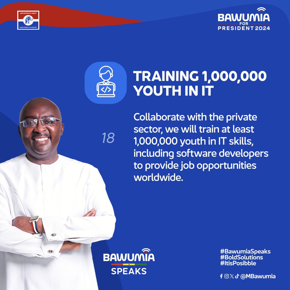 IvanKofiObeng1's tweet photo. #BoldSolutionsForTheFuture
#GhanasNextChapter
#Bawumia2024 https://t.co/gcr7pwZuc3