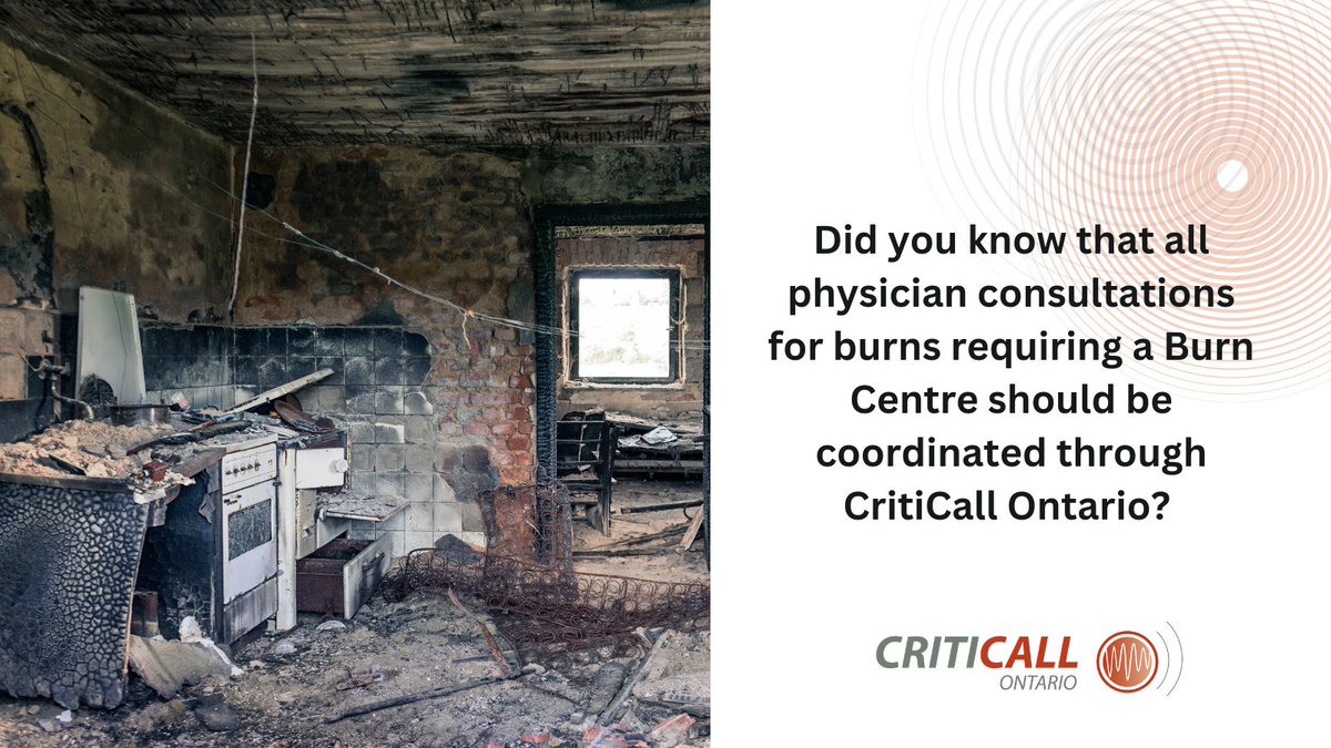 Updated Burn Centre Consultation Guidelines and Burn Management Checklist by <a href="/criticalcareON/">CCSO</a> here: bit.ly/49jHgmc