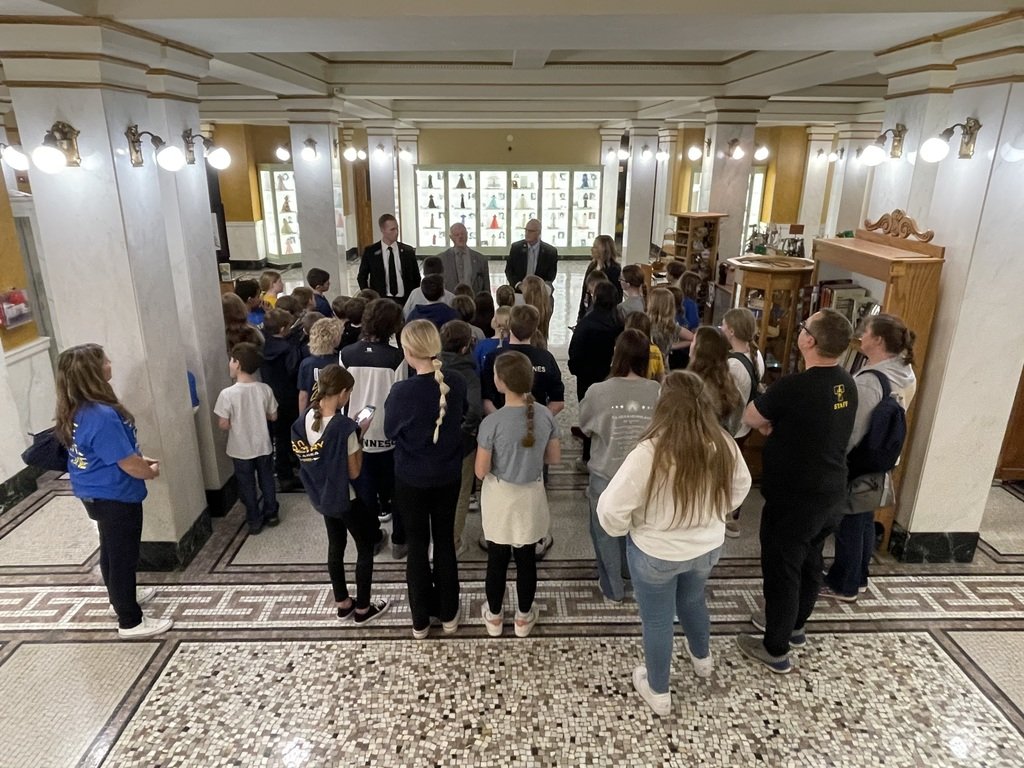 TeaArea_MS's tweet photo. Titans grade 3-9 got the opportunity to tour the South Dakota State Capital and meet with our District 6 Legislatures! #TitanPride https://t.co/k3LtMruIfw