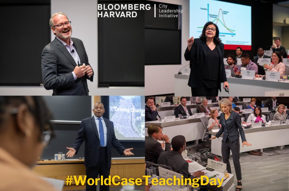 🌏It's #WorldCaseTeachingDay! Explore our free collection of teaching cases on public management featuring diverse city leaders from around the world. How can you use these? cityleadership.harvard.edu/resources/ Teaching in photo: Jorrit de Jong @kimberlynleary @anthonyfoxx & @AmyCEdmondson.