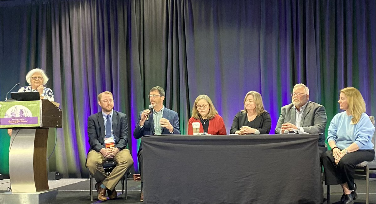 Greg Ogrinc, MD, MS, of the ABMS (with microphone) was a presenter on the panel 'Exploration of the changing landscape of CE, board certification and organization recognition in healthcare,' at @alliance4cehp today. 
#HigherStandardsBetterCare #MedEd #Alliance24