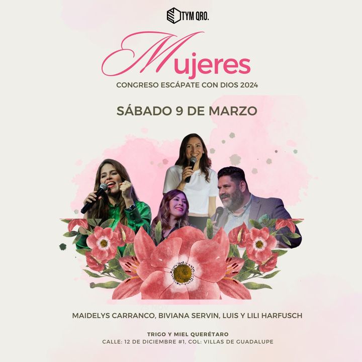 Mujer, te invitamos al Congreso Escápate con Dios 2024. 
Sábado 9 de Marzo en Querétaro. 
Cupo Limitado. Sé parte. 

Más info aquí 👉 instagram.com/p/C3DxCVKvkmw/…