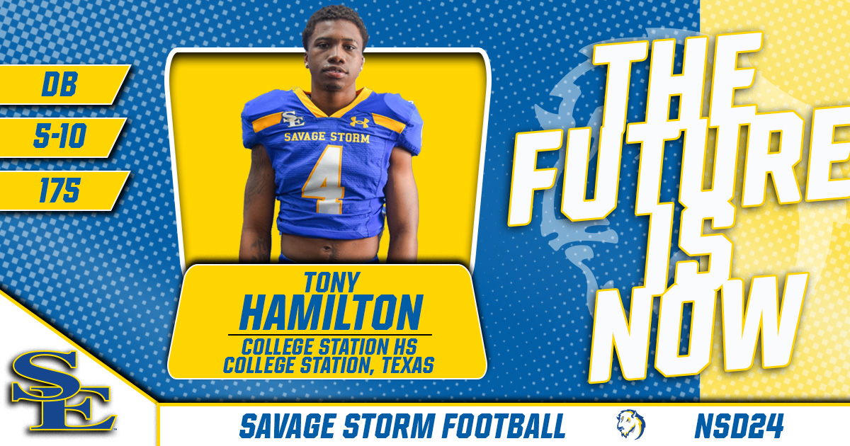 Welcome @TONYHAMILTON24 to the Savage Storm family! 🎥 tinyurl.com/bdursfsz #GoSoutheastern | #StormChaSE | #NSD2024