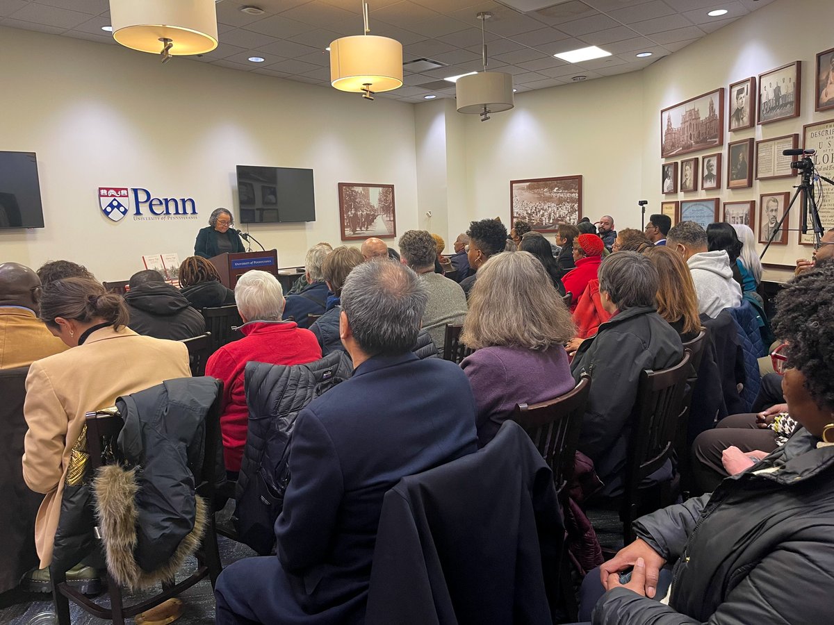 AfricanaUPenn's tweet photo. Photos from Professor Barbara D. Savage’s discussion of her book, “Merze Tate: The Global Odyssey of a Black Woman Scholar”. She delivered an invigorating talk about the exciting life of pioneering Black woman scholar, Dr. Merze Tate.
​​@pennhistory @aarcpenn @pennbas @bdsavage1 https://t.co/6xH6o2Lb7x
