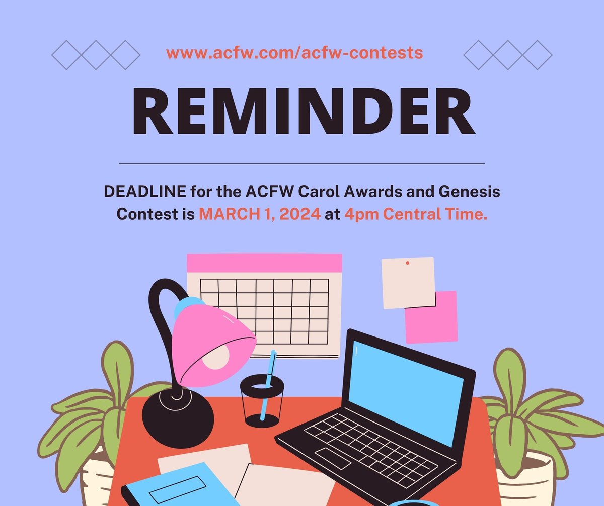 Reminder: Deadline for Carol and Genesis is March 1st!