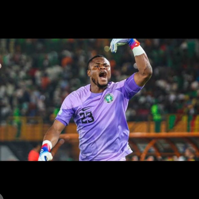 Ayomidiimeji's tweet photo. Thank you Jesus🙏🙏🙏

Straight to final 
#NGAvsSA #AFCON2023    #Nwabali https://t.co/v7egkrWOue