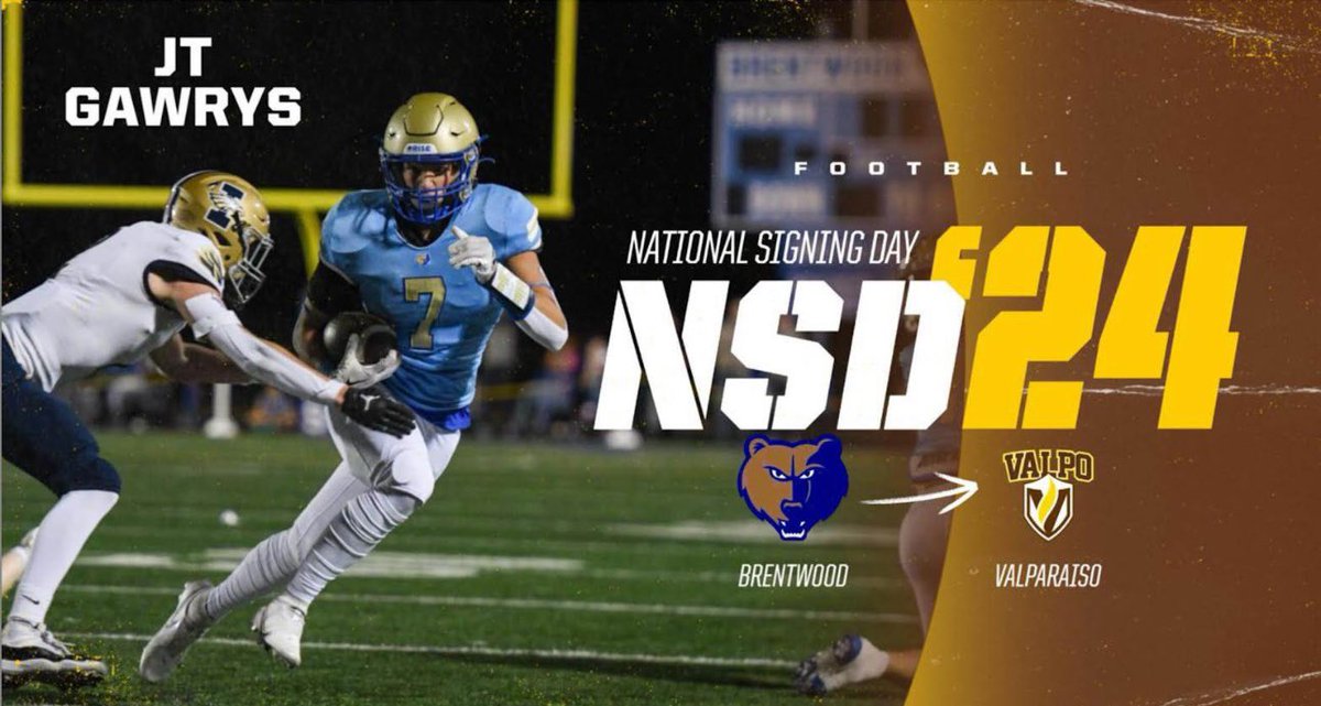 JT Gawrys (@jtgawrys1) on Twitter photo Officially signed‼️<a href="/CoachLFox/">Landon Fox</a> <a href="/CoachPrevost/">Andrew Prevost</a> <a href="/valpoufootball/">Valpo Football</a> <a href="/wcsBHSge/">Coach Evans</a> <a href="/wcsBHScf/">Brentwood Football</a> Officially signed‼️<a href="/CoachLFox/">Landon Fox</a> <a href="/CoachPrevost/">Andrew Prevost</a> <a href="/valpoufootball/">Valpo Football</a> <a href="/wcsBHSge/">Coach Evans</a> <a href="/wcsBHScf/">Brentwood Football</a>