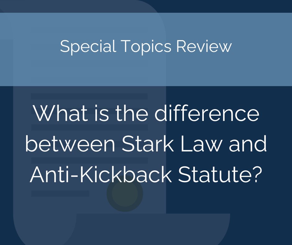 In this special topic review, we cover the difference between Stark Law and the Anti-Kickback statute.  

To learn more visit carnahangroup.com/article/what-i…