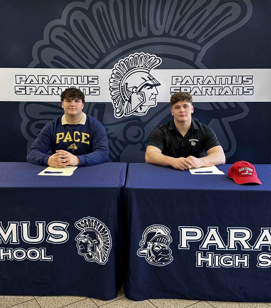 Paramus_Schools's tweet photo. On Feb. 7, two #ParamusHighSchool senior athletes officially signed to their chosen colleges and universities. Huge congrats to Daniel Elyash β24 (Wrestling - Davidson College) and Aidin Xheraj β24 (Football - Pace University). π€ΌββοΈπ
#paramuspride #nationalsigningday #phsathletes https://t.co/hi9ZtiRyg7