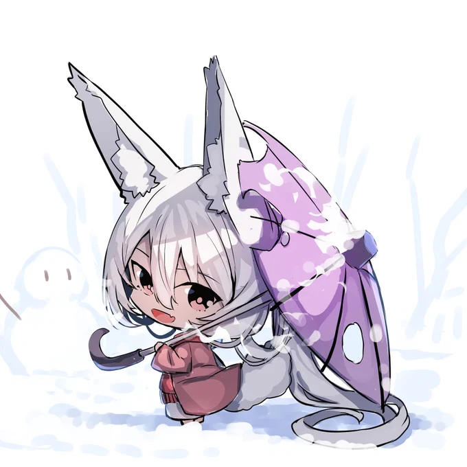 #深夜のひっそり落書き #生存報告落書きこの間、関東でも雪が降りましたね。 