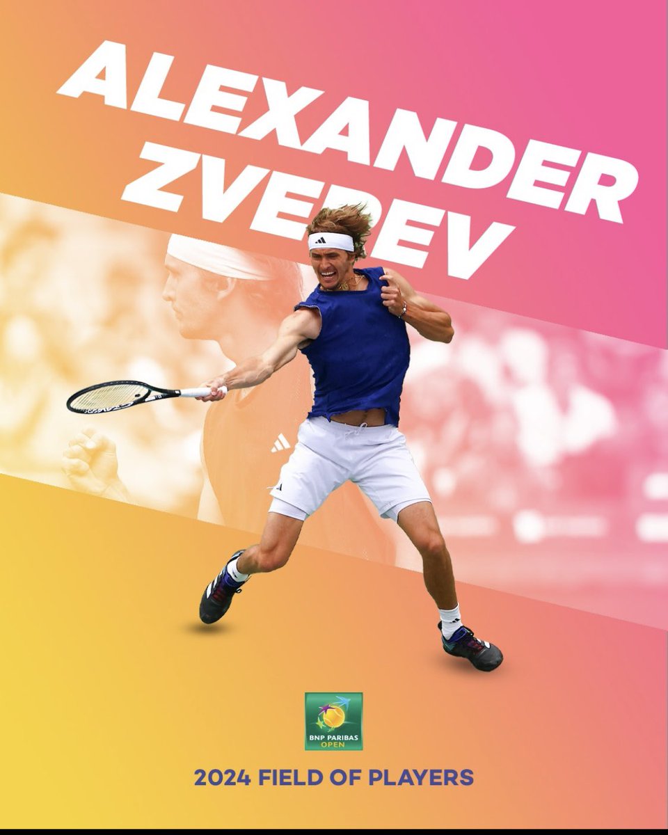 isabela18041982's tweet photo. Alexander Zverev soon at @BNPPARIBASOPEN 2024 ! 💥⚡️
#TeamSascha ♥️
@AlexZverev @ZverevMischa22 @Fans4AlexZverev #alexanderzverev #fans4AlexZverev #bnpparisbasopen https://t.co/TM6orsKW1H