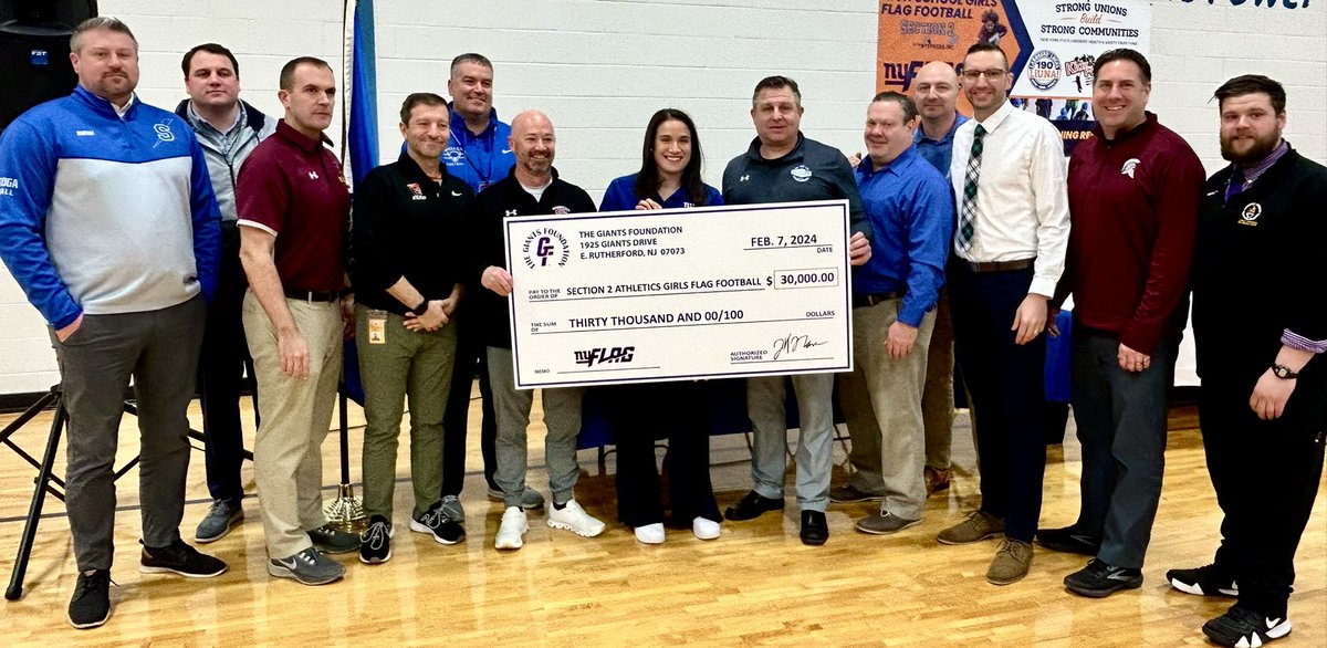 Today is National Girls and Women in Sports Day. Shaker High School, The Suburban Council, NY Giants, NYSPHSAA, and Section 2 announced girls flag football as a league sport for the spring 2024 season. Girls will compete for a Sectional Championship and a NYS Championship.